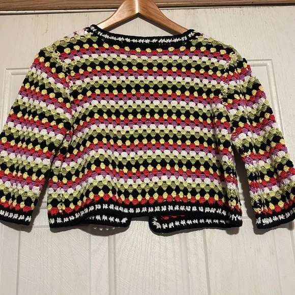 Cynthia Steffe Colorful Crochet Cardigan - Picture 6 of 7